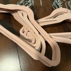 Velvet pink hangers, 24 pack, hangers for clothes
