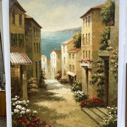 Mediterranean Ocean View Condo Handpainted