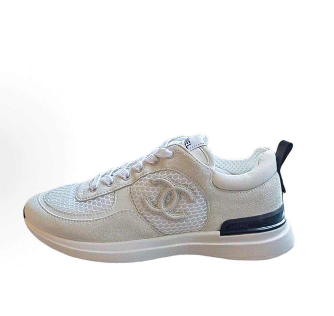 CHANEL Chanel 22P Series Fabric Leather Low-top Sports Casual Shoes Women's White(s125)69
