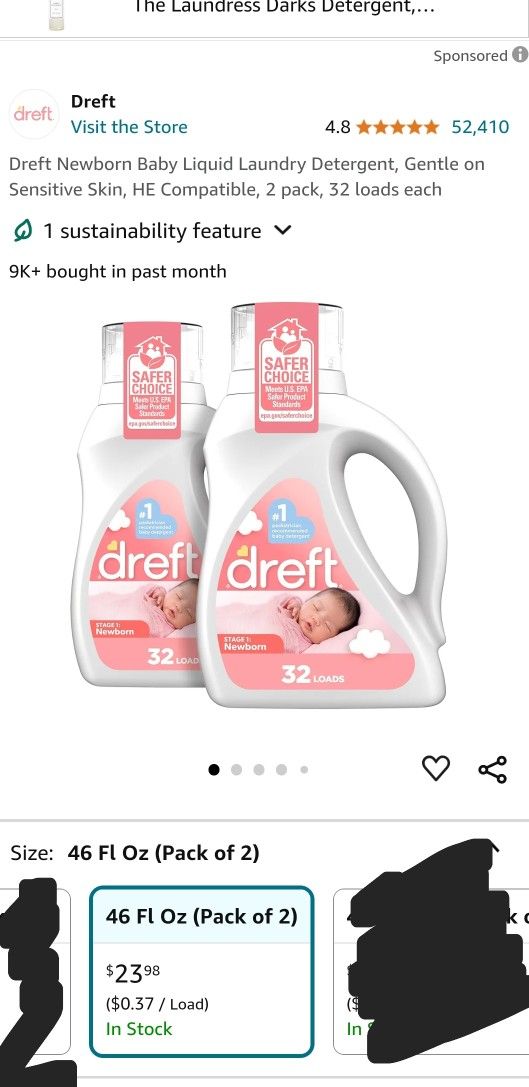 Dreft Newborn Baby Liquid Laundry Detergent (2)