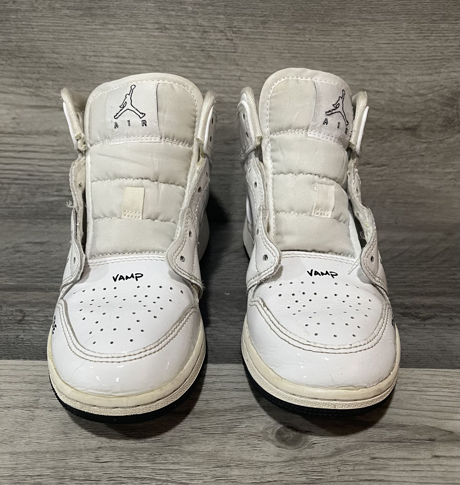 Nike Air Jordan 1 Mid GS White Black Schematics Size 4Y DQ1864-100