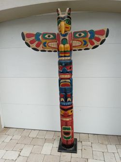 Totem Pole "Hand Carved"