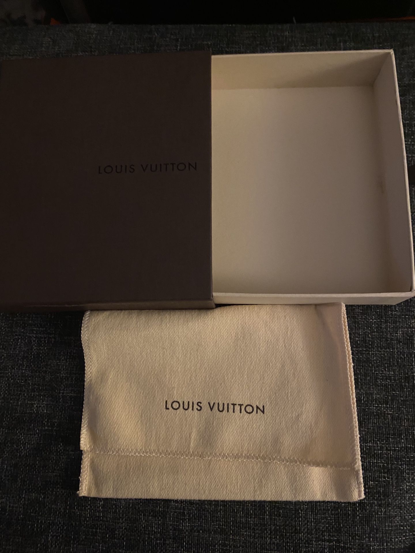 Louis Vuitton wallet box and shopping bag