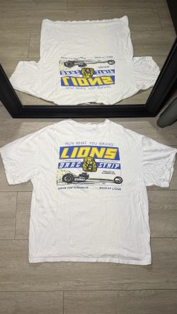 Y2K 2000s Lions Drag Strip Drag Racing Promo Shirt