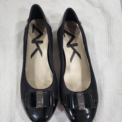 Ann Klein Patent Learher Women's Flats