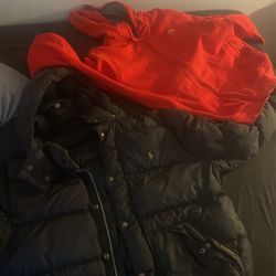 Ralph Lauren Bubble Coat And Lacoste Hoodie