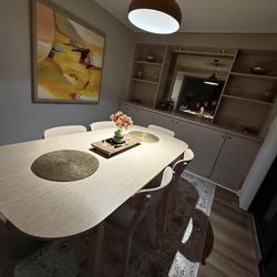 6-Person Dining Table Set with 6 Chairs - Never Used - New