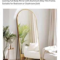 Mirror Full Length Arched Gold 
