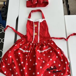 Disney Minnie Mouse Apron And Chef Hat 