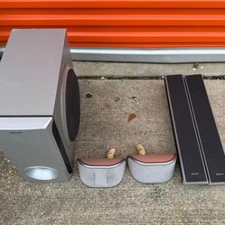 Sony Surround Sound Speaker Set + Subwoofer (5 Speakers) – $55