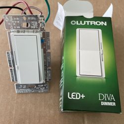 New Diva LED+ Dimmer Switch for Dimmable LED and Incandescent Bulbs, 250-Watt/Single-Pole or 3-Way, White (DVCL-253P-WH)