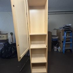 Solid Wood Storage Cabinet with Shelves – Like New Condition