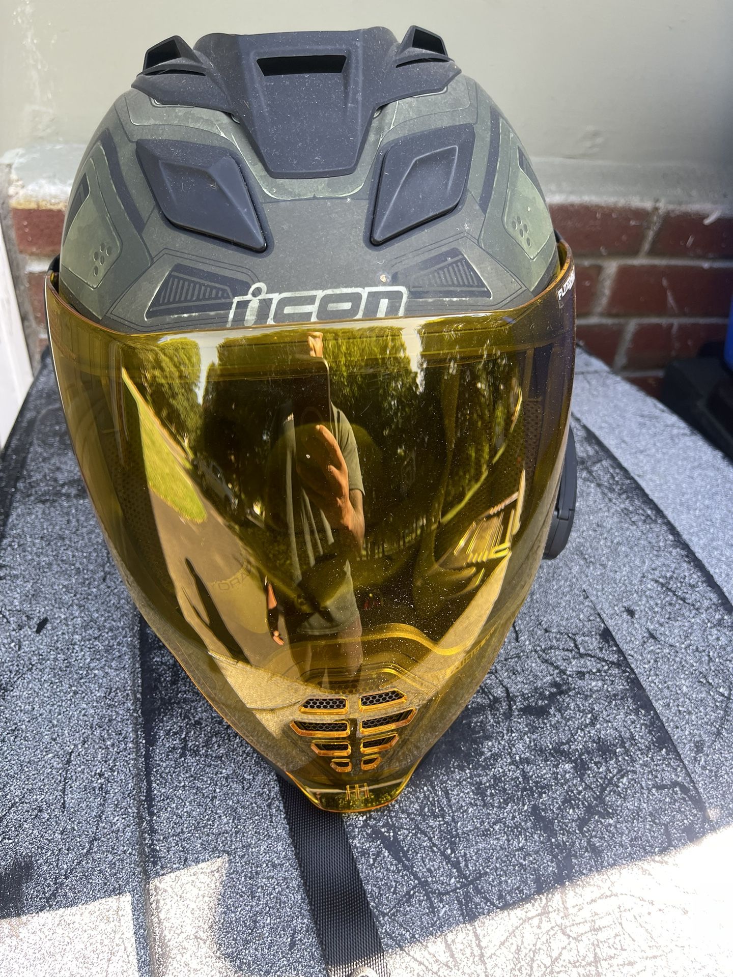 Icon Special Edition Halo Motorcycle Helmet DOT Approved With Sena Bluetooth
