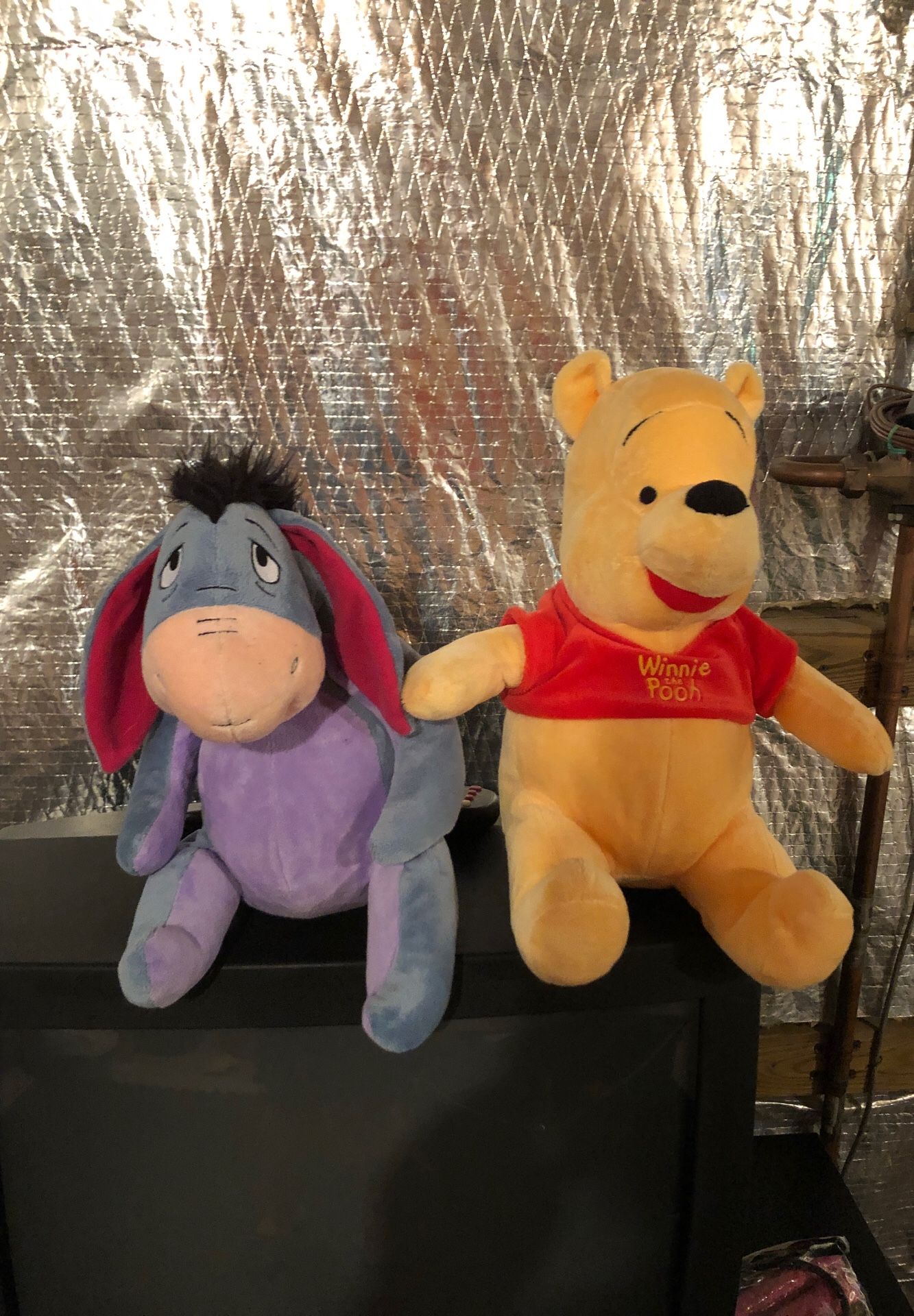 Pooh and eeyore plush dolls