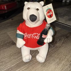 1998 Coca-Cola Polar Bear Stuffed Animal 