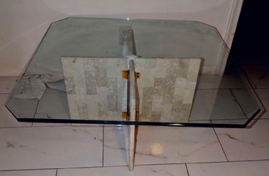 Marble and glass tables