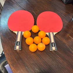 Stiga Ping Pong 🏓 Paddles (2) With 8 Ping Pong Balls
