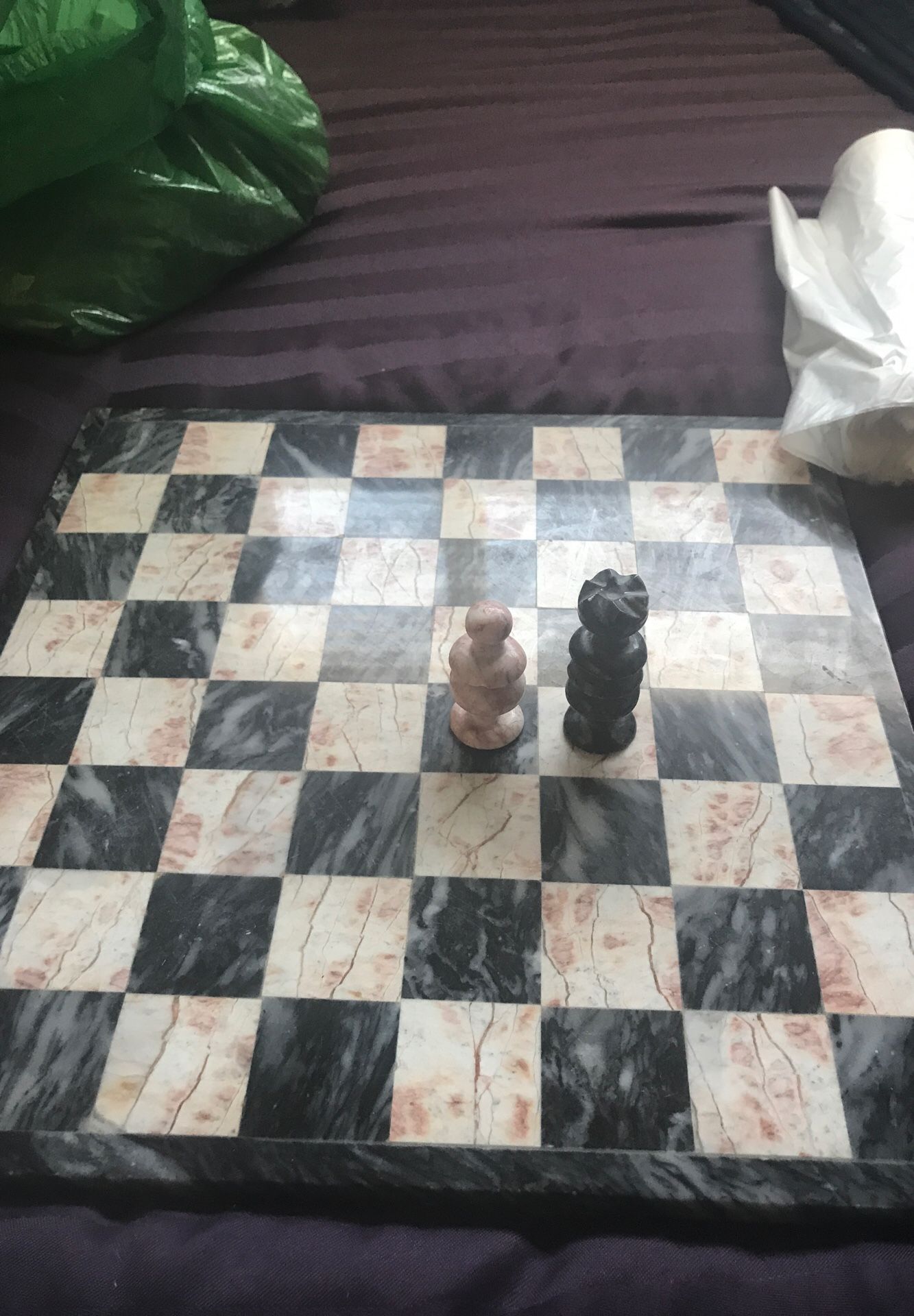 Stone chess set
