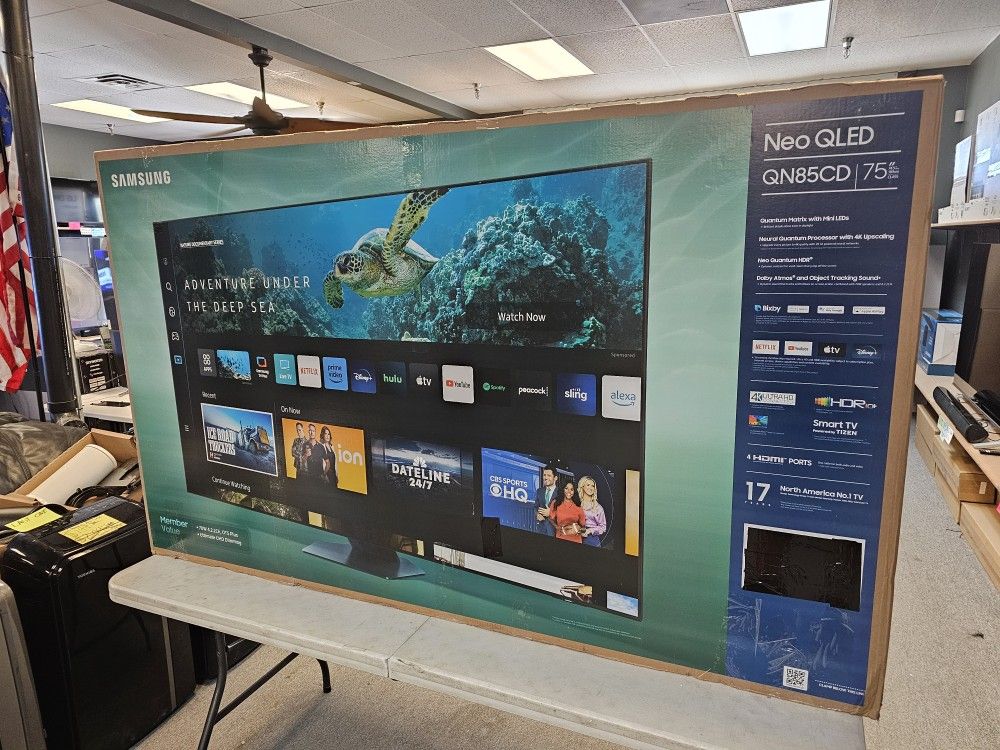 SAMSUNG 75 INCH NEO QLED TV'S IN STOCK MINI LED 120HZ TOP RATED W/WARRANTY - PAYMENT OPTIONS