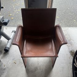 Authentic Matteo Grassi Leather Chairs – Vintage Italian Modern – Set of 6