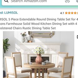 5 piece New dining Set For 4-6