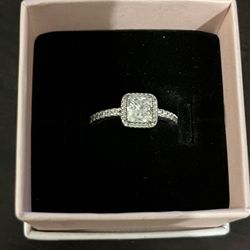 Square Halo CZ ring