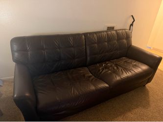 Black Pleather Couch