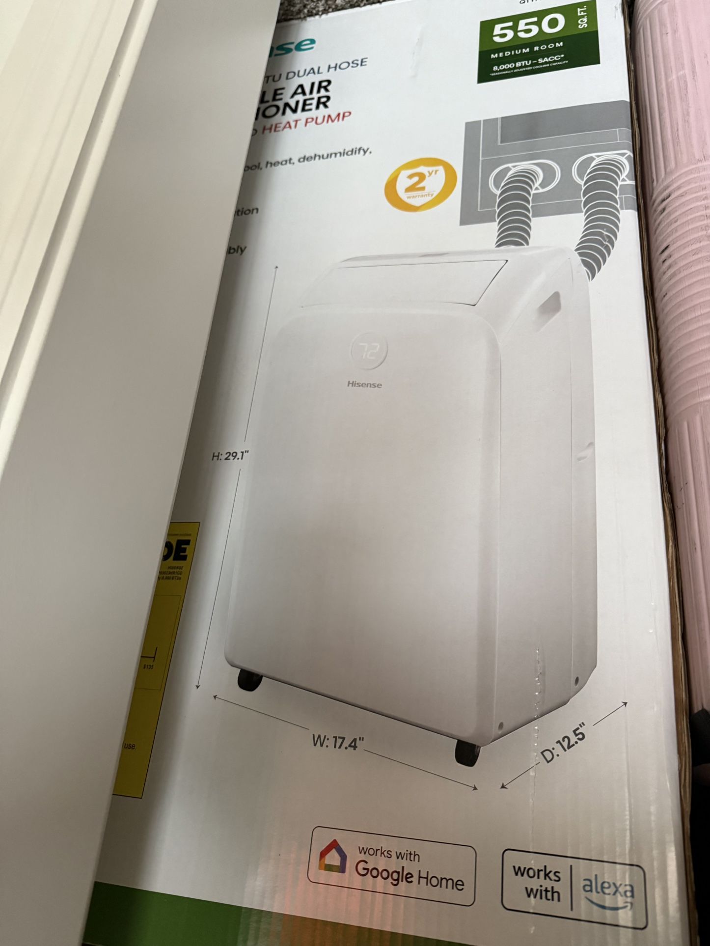 Hisense 8000 BTU Air Conditioner - Like New! 