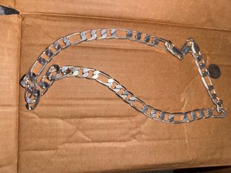 95 sterling silver solid figaro chain brand new 72g 24” long and 12mm wide