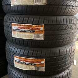 225/55/17 New Tires Set Of 4 Arroyo  Installed And Balanced Set De 4 Llantas Nuevas Instaladas Y Balanceadas 