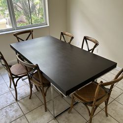 Black Wood Dining Table