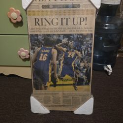 Kobe Bryant Newspaper The Los Angeles Times 5th Championship AND MORE !! Frames Plak It
