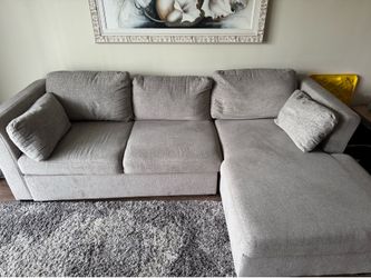 Gray Right Chaise Storage Sleeper Sectional