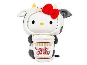 Hello kitty cow ramen plush