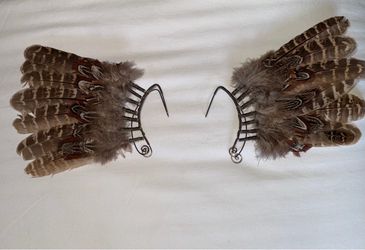 Boho Feather Ear Cuffs – Fairy, Festival & Fantasy Costume Wings