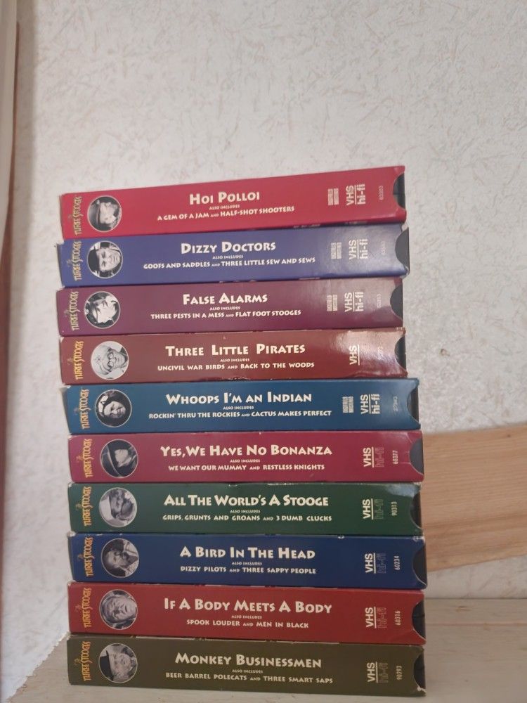 Three Stooges VHS Tapes
