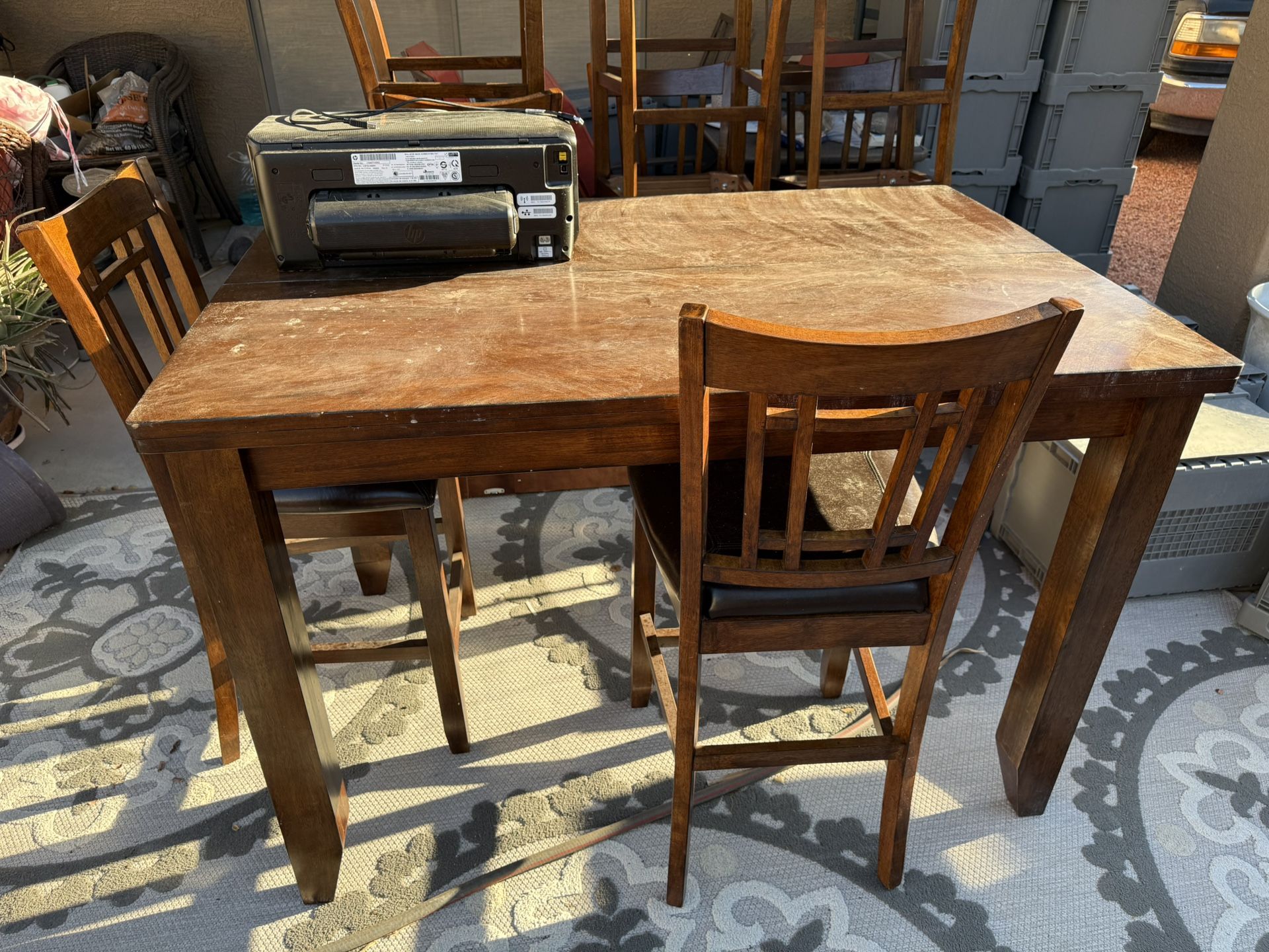 Wooden Table / 8 Chairs
