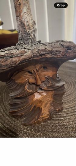 Vintage carved wood sculpture