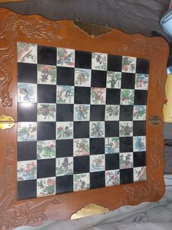 Chinese Chess Set With Soapstone Pieces