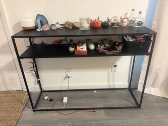 Black Metal Frame Console Table