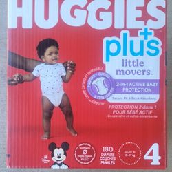 Diapers 180 Count Huggies Size 4