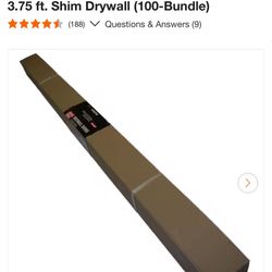 3.75 ft. Shim Drywall (100-Bundle)