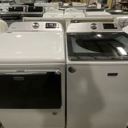MAYTAG XL COMMERCIAL QUALITY WASHER DRYER ELECTRIC SET w/WARRANTY 