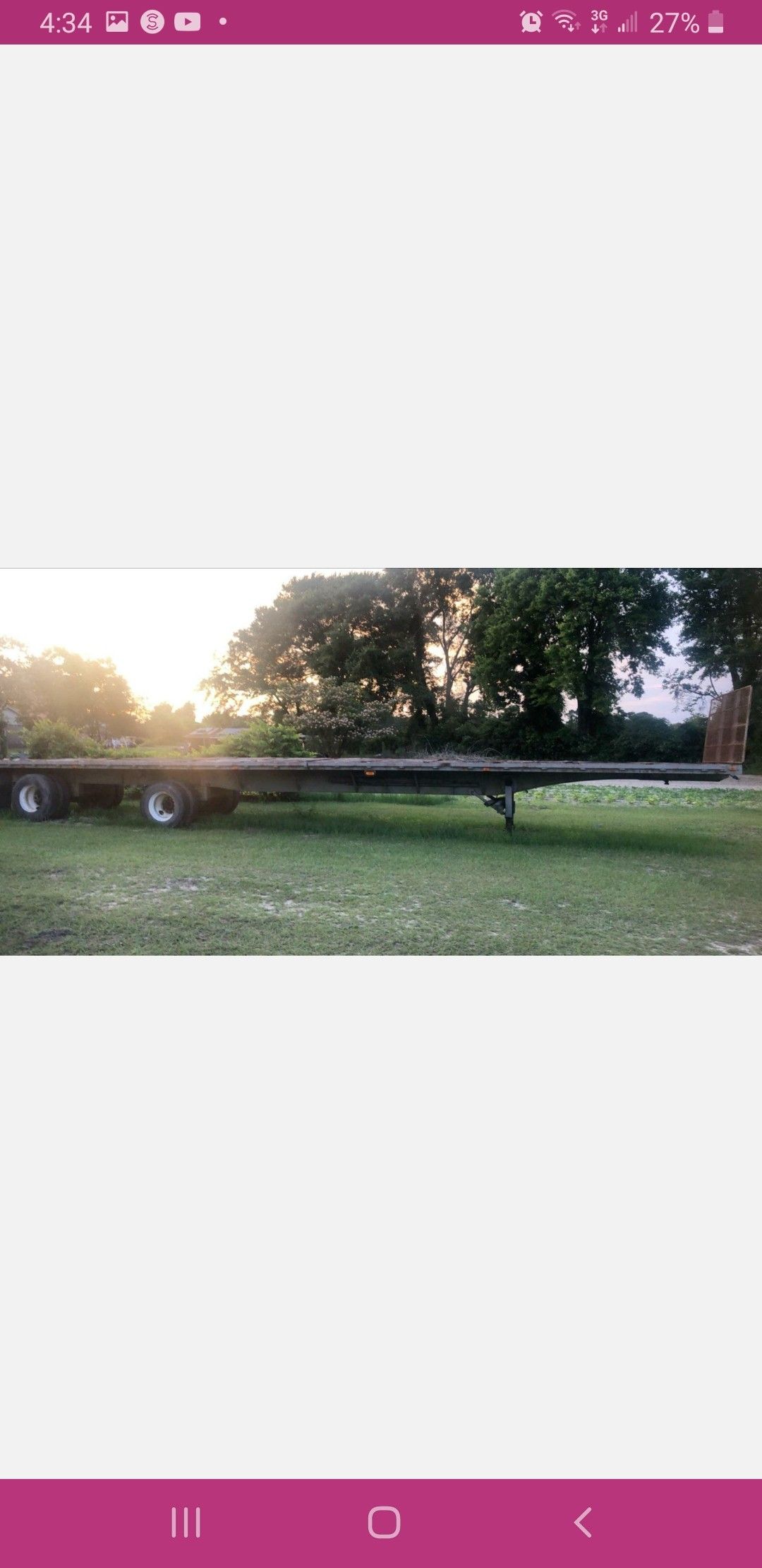 Trailer 48 ft 96" wide. $1800.