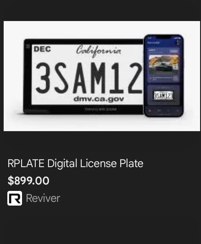 Digital License Plate