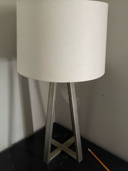 Modern Table Lamp with Brushed Nickel Base
