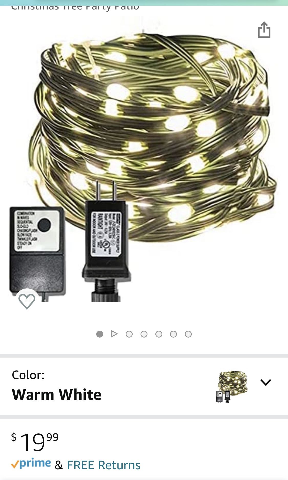 150LT 49FT Heavy Duty Micro LED String Lights Plug-in Warm White 8 Modes with Controller UL Adapter Wire Waterproof for Home Decor Christmas Tree Part
