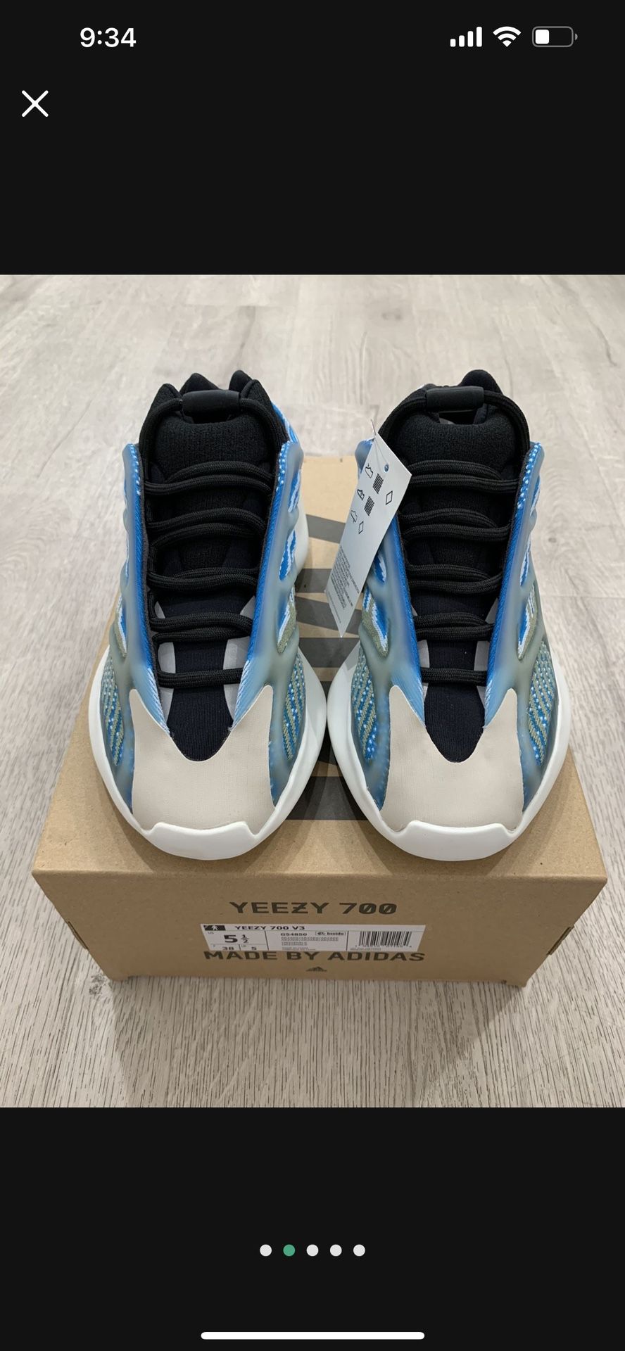 Adidas Yeezy 700 V3 “Arzareth” Size 5.5  Brand New 