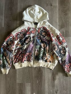 Vintage Graphic Full-Zip Hoodie