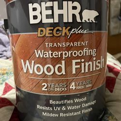 New Gallons Behr DeckPlus Redwood Transparent Wood Finish / Deck Stain 